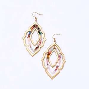 Pretty Floral Acrylic Earrings
